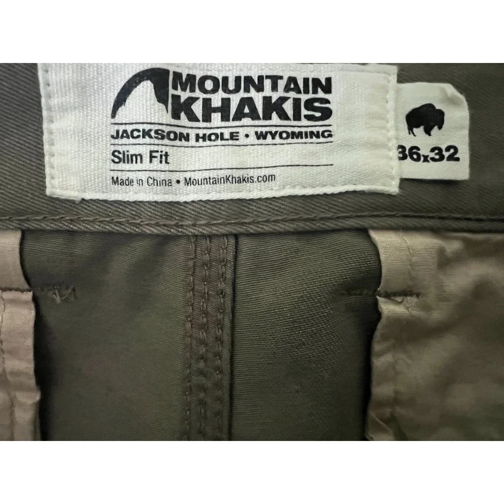 Mountain‎ Khakis Mens Twill Pants 34 x 32 (tagged 36 x 32) Slim Fit